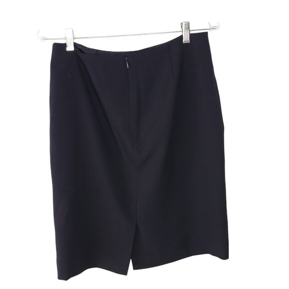 Anne Klein Suit Career Skirt Black Straight Knee Length Lined 6 - Picture 2 of 8